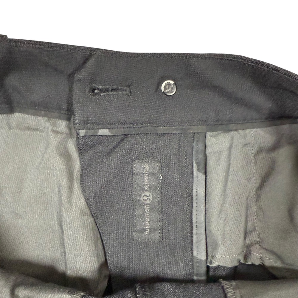 Lululemon Mens Commission Slim Fit Dress Pants Trousers 36x32 Black Golf Slacks - Picture 7 of 14